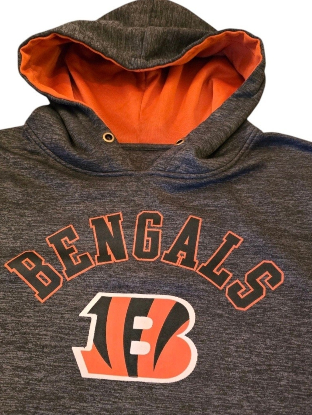 Cincinnati Bengals NFL Hoodie Men's Large Gray Pullover Sweatshirt Football